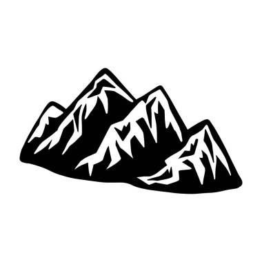 Dağ manzara siluet simgesi.