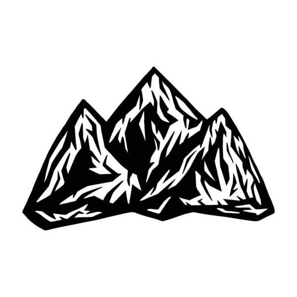 Mountain landscape silhouette icon. — Stock Vector