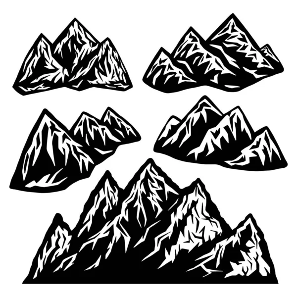 Mountain landscape silhouette icon. — Stock Vector
