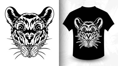 Fare suratı. T-shirt baskı için tasarım fikri.