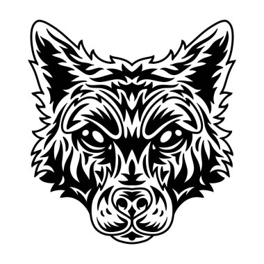 Tilki surat. Poster, kart, pankart için tasarım ögesi.