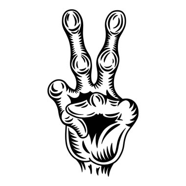 Uzaylı selamlama eli. Poster, kart, pankart için tasarım ögesi.