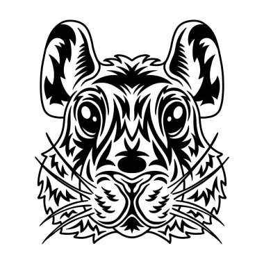 Hamster suratlı. Poster, kart, pankart için tasarım ögesi.