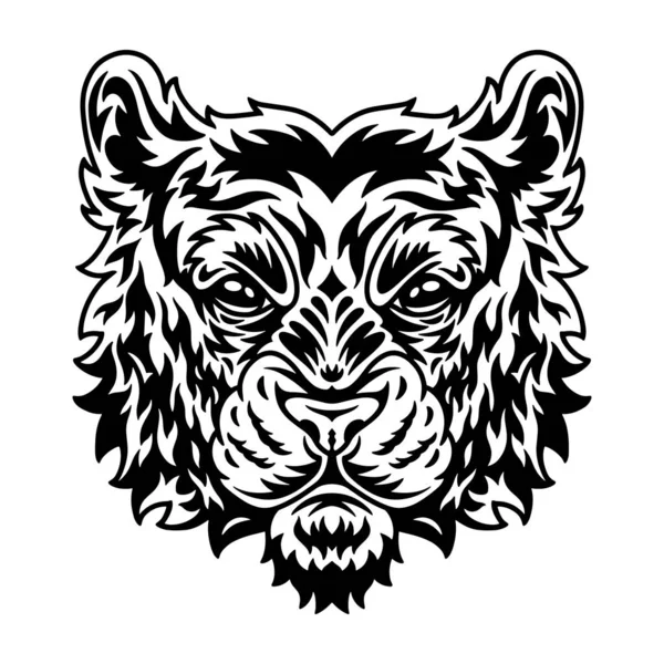 Cara de tigre. Elemento de design para cartaz, cartão, banner . — Vetor de Stock