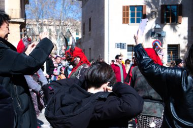 Palma de Mallorca, Balear Adaları. İspanya. Mart 01, 2024. Festivalin 1 Mart 'ı Balear Adalarında.