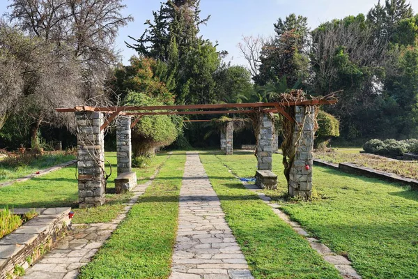 Eski Yunan adası Orta Doğu 'nun antik Roma tapınağı.