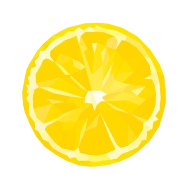 Gerçekçi turuncu düşük poli grafik tarzı. Poligonal turuncu beyaz arka plan üzerinde izole. Poligonal portakal dilim. Düşük poli. Vektör çizim. Üçgen çokgenler soyut tasarım ile geometrik arka plan.