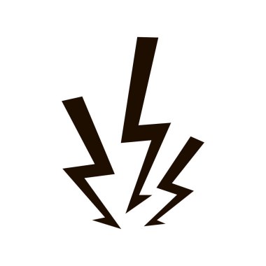 Yıldırım vektör Icon set. Güç elektrik enerji ve bataryalar için şarj gök gürültüsü. Fırtına.