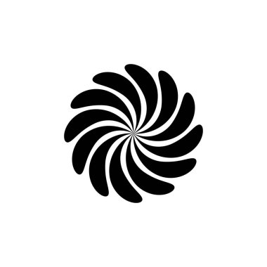 Beyaz arka plan üzerinde vektör girdap. Girdap simgesi. Dairesel tasarımı için. Vektör daire.