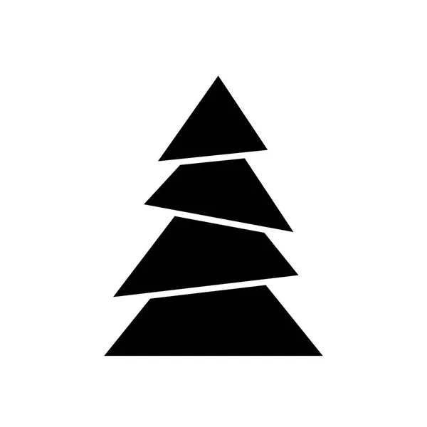 Karácsonyfa Ikonra Holiday Design Vázolja Fel Karácsony Jele Karácsonyi Ikon — Stock Vector