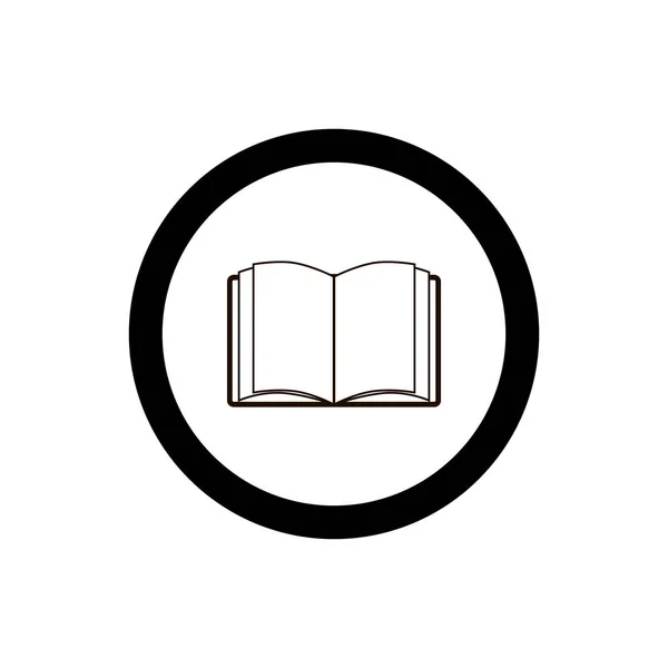 Knihy Tlačítko Ikona Knihy Vzdělávání Symbol Logo Šablona Izolovaných Bílém — Stockový vektor