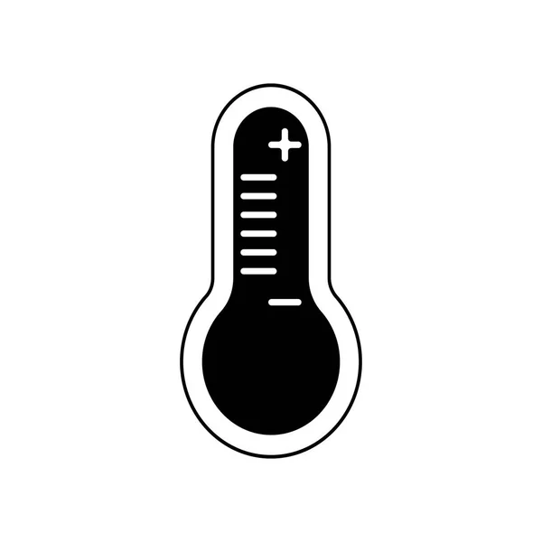 温度计图标 在白色背景上隔离的扁平标志 矢量插图 — 图库矢量图片