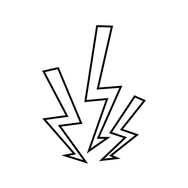Linka Blesk Vektorový Sada Ikon Thunder Nabíjecí Příkon Elektrické Energie — Stockový vektor