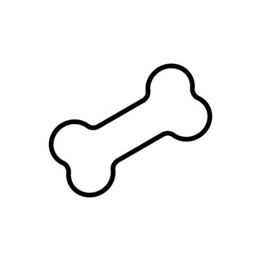 Siluet köpek kemiği. Satırı kemik simgesi.
