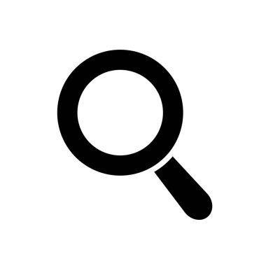 Simgeyi büyüt. Düz piktogram, işletme, pazarlama, Internet kavramı. Web sitesi tasarımını veya düğme için mobil uygulama Logo illüstrasyon vektör simgesi. Büyüteç Camı veya arama simgesi.