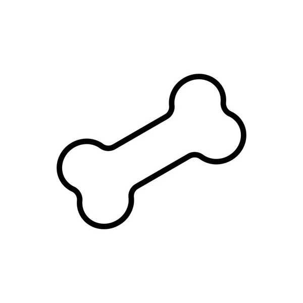 Siluet köpek kemiği. Satırı kemik simgesi.
