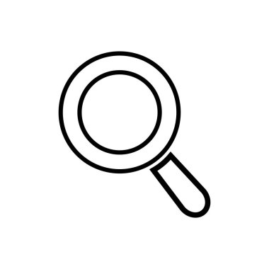 Simgeyi büyüt. Düz piktogram, işletme, pazarlama, Internet kavramı. Web sitesi tasarımını veya düğme için mobil uygulama Logo illüstrasyon vektör simgesi. Büyüteç Camı veya arama simgesi.