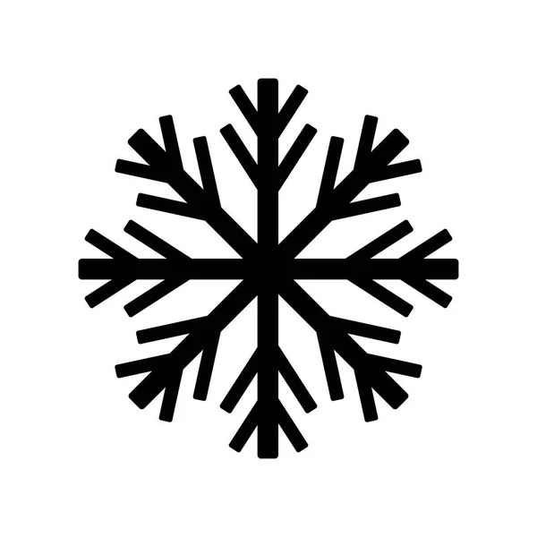 Ikona Sněhové Vločky Vánoční Zimní Znak Vektor Znamení Vzorník Hranol — Stockový vektor