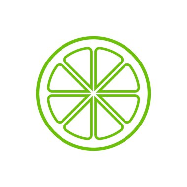Limon simgesi. Mobil cihazlar için işaret ve web tasarım. Doğal Vitamin C. basit vektör simgesi. Sembol, logo illüstrasyon.