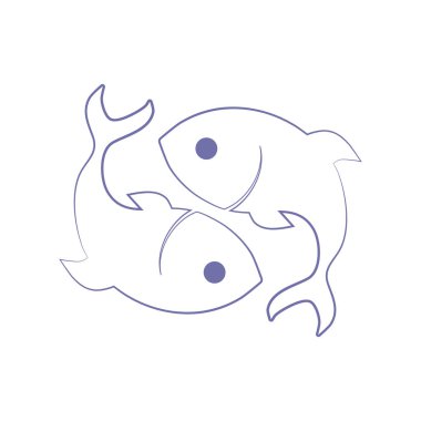 Balığı web simgesi. Düz tasarım. Deniz ürünleri sembolü. Balık simgesi. Logo şablonu. Vektör simgesi Balıkçılık Kulübü veya online alışveriş. Restoran Menü.