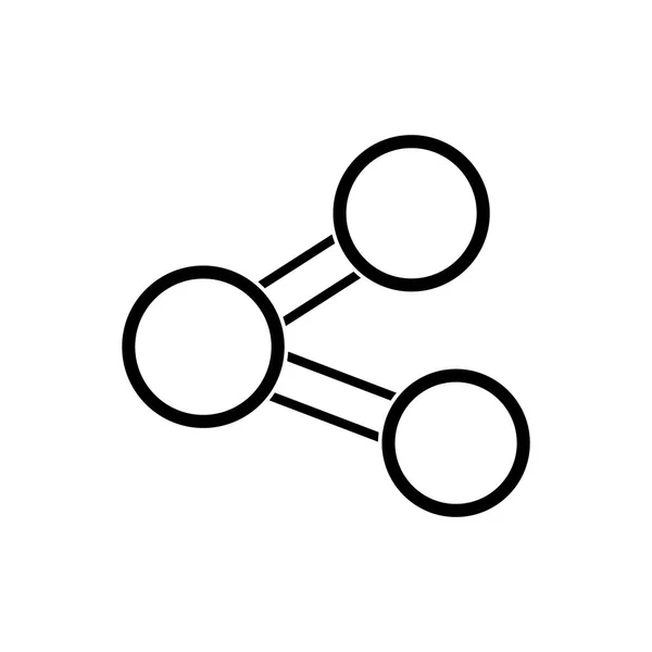 Molekyl Ikonen Isolerade Atom Eller Jon Symbol — Stock vektor