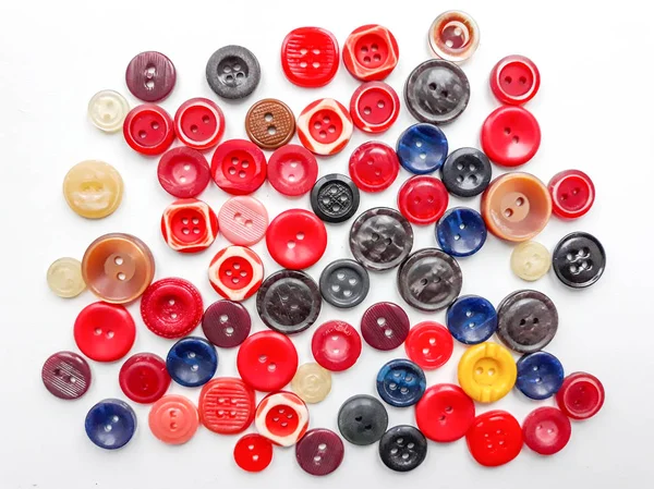Various Sewing Buttons Colored Plastic Buttons Buttons Close — Stock Photo, Image