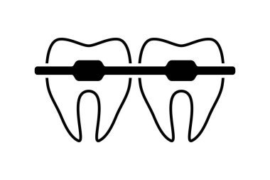 ayraçlar, vektör simgesi ile diş