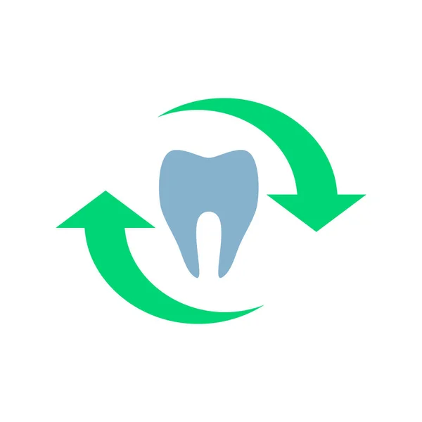Зуб Стрілковим Колом Логотип — стоковий вектор