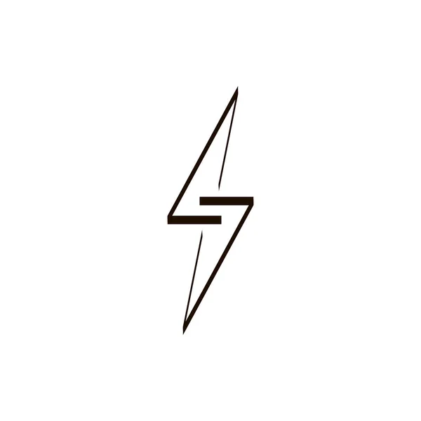 Lightning Vector Icon Mennydörgés Power Villamos Energia Akkumulátorok Töltése Valószínű — Stock Vector