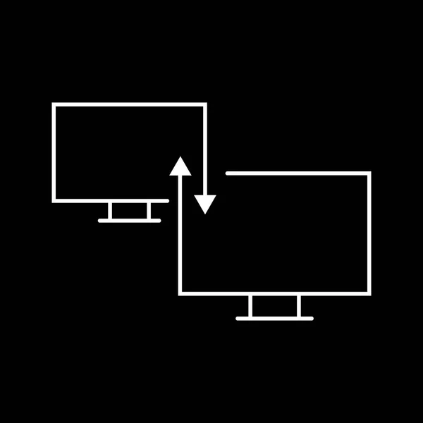 Witte Computerpictogram Vector — Stockvector