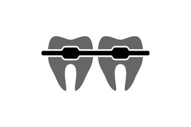 ayraçlar, vektör simgesi ile diş