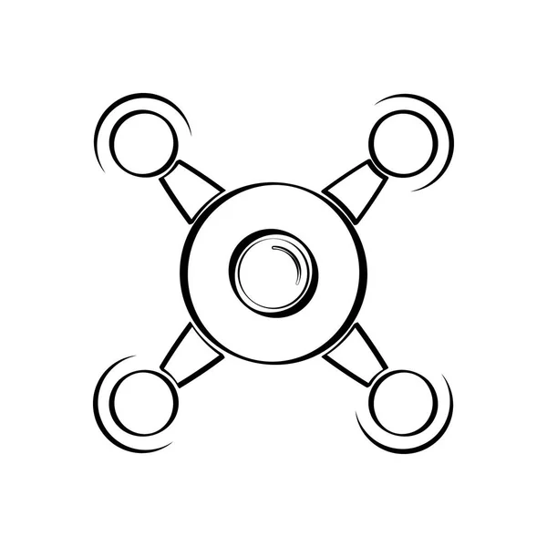Ícone Drone Design Logotipo —  Vetores de Stock