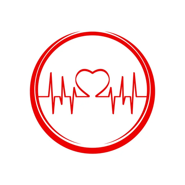 Medicina Botón Del Corazón Vector — Vector de stock