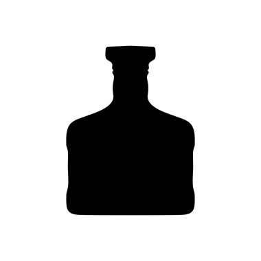 viski ya da konyak şişesi, vektör