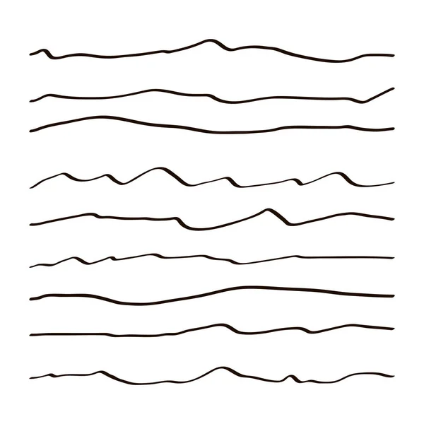 Çizilmiş Satır Kümesi Vektör Çizim — Stok Vektör