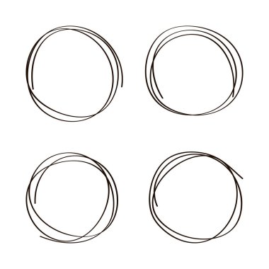 Daire çizilmiş el şablonu