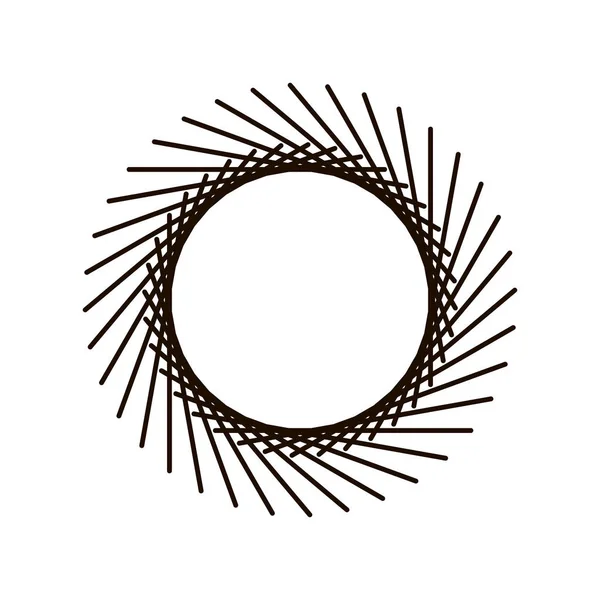 Cadre Circulaire Bordure Ligne — Image vectorielle