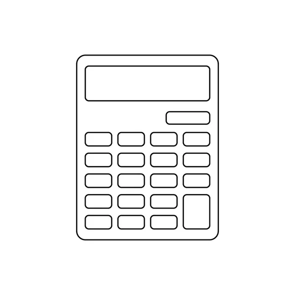 Calculator Icon Line Symbol — Stock Vector