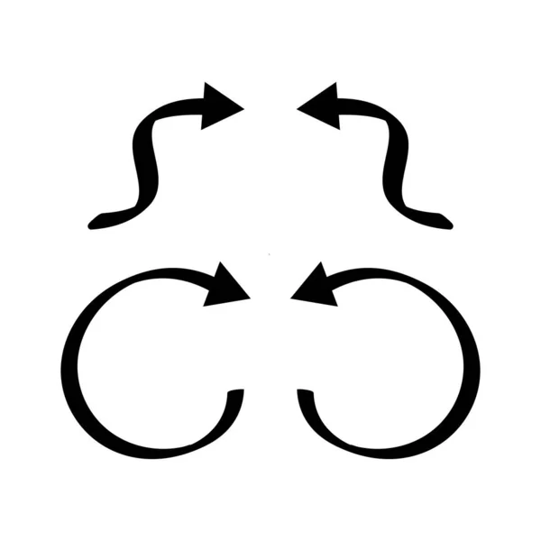 Icône Flèche Noire Sur Fond Blanc — Image vectorielle