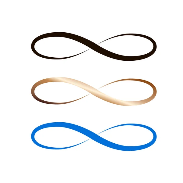 Infinity Symbool Eindeloos Leven Concept Grafisch Ontwerpelement Voor Kaart Logo — Stockvector