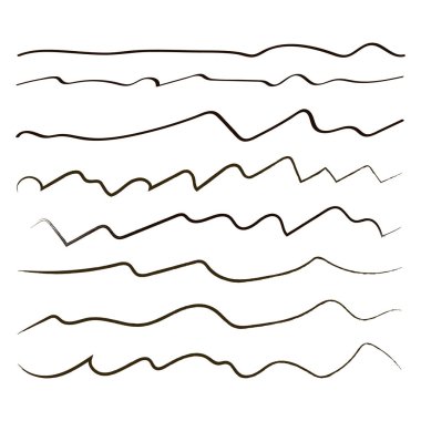 çizilmiş El satır kümesi, vektör çizim