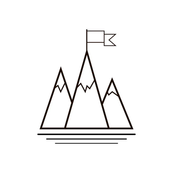 Icona Montagna Logo Vettore — Vettoriale Stock