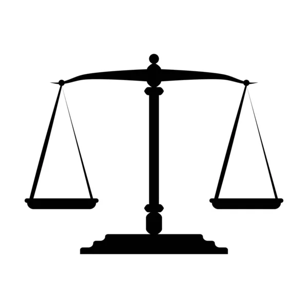 Scales Justice Sign Court Law Symbol Scales Icon — Stock Vector