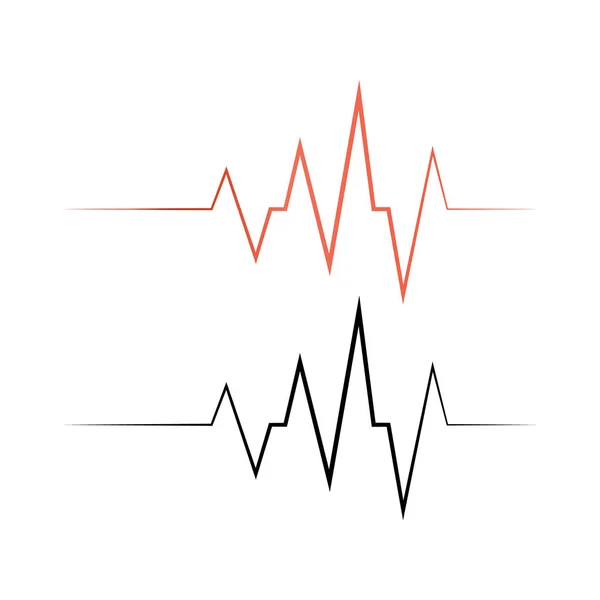 Farbiges Herzschlagsymbol Vektorabbildung — Stockvektor