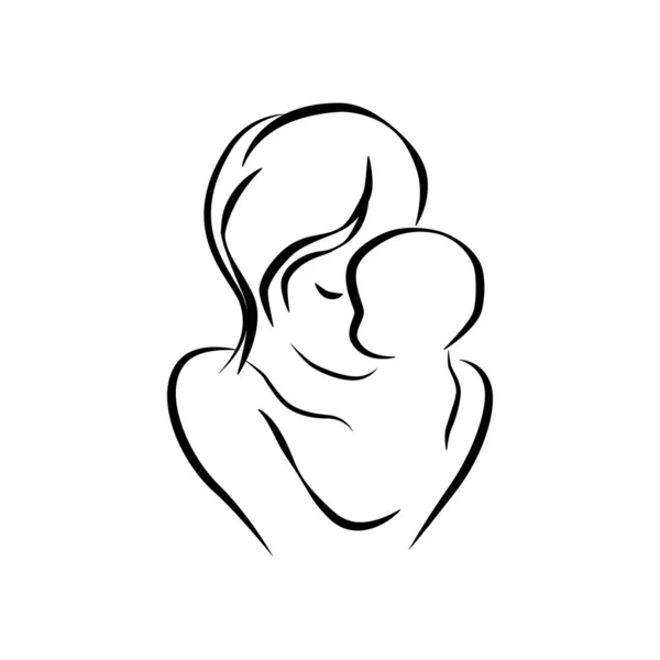 Ailesi, Mather ve Bebek. Tüm öğeler tek tek nesnelerdir. Anneler günü kartı.