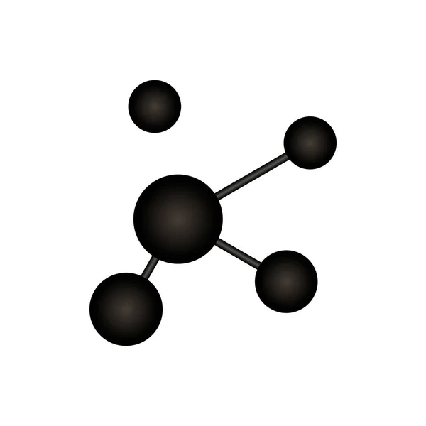 Icono Molécula Aislado Símbolo Átomo Ion — Vector de stock