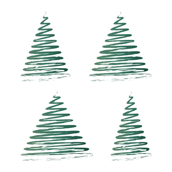 Placez Arbre Noël Illustration Vectorielle — Image vectorielle
