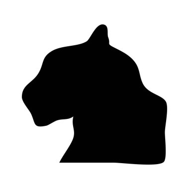 Puma stencil, kedi, vektör illüstrasyon