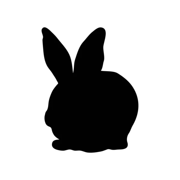 Pochoir Lapin Lapin Pâques Web Design — Image vectorielle