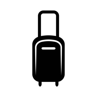 Bavul simgesi. Bagaj vektör şablonu.